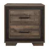 ZNTS Rustic Style 1pc Nightstand Two-Tone Finish Embossed Faux-Wood Bed Side Table Bedroom Furniture B01149267