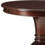 ZNTS Espresso Accent Table with Pedestal Base B062P189135