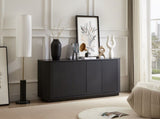 Sideboard Storage Cabinet TV Stand with wave pattern Buffet Cabinet Wooden Vertical Striped Cabinet W1162P295361