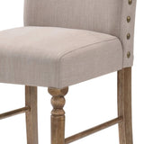 Cream and Weathered Oak Tight Back Parson Chairs B062P182741