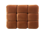 Marcel 36" Bubble Modular Modern Cocktail Ottoman, Olive Green Performance Velvet B2719P280170