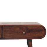 Artisan Furniture Solid Wood Light Walnut Curved Edge Console Table B182P280815