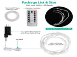 Lighted Birch Garland, 7.87ft 144 LED Warm White Lights with 8 Modes, Remote & Timer, IP45 91516370