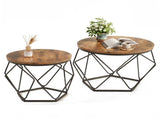 Small Round Coffee Table Set of 2, Nesting Side Tables for Living Room or Bedroom, Modern Accent End 43278794