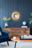 28.3" in Retro Design Gold Sunburst Metal Wall Mirror Decorative Mirror for a Bedroom, Dressing W2078124328
