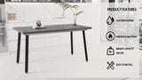 55.12-70.87"expandable modern kitchen dining table, rectangular MDF dining table for 4-6 people, W2189P190486