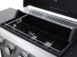 4-Burner Propane Gas BBQ Grill, 34200BTU Output With Wire Enamel Cooking Grids For Outdoor Barbecue, W2938P208373