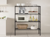 4-Tier Storage Shelf Unit,48-Inch Metal Wire Shelving Rack ,Adjustable Layer 83453508