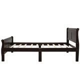 Wood Platform Bed Twin Bed Frame Mattress Foundation Sleigh Bed with Headboard/Footboard/Wood Slat WF192439AAP