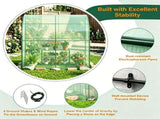 7 x 3.5 x 7 Feet Lean-To Walk-In Greenhouse with 3-Tier Shelves, Waterproof & Sun-Proof PE Wall 74278180