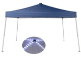 8x8 FT Slant Leg Foldable Canopy Shelter Tent with 4 Solar Color Meteor Shower LED String Lights, 49462696