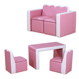 Kids 2-in-1 Sofa Sets-Pink 58179062