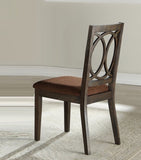 Classic Transitional Style Chairs 2pc Set Espresso Finish Wood Frame Brown Seat Upholstery B2741P334818