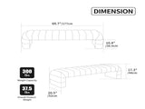 69.7"Wide Modern Upholstered Armless Bed Bench, Channel Tufted Couch Daybed Chaise, Chenille Ottoman W3098P308771