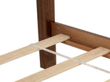Queen Pine wooden Bed with Upholstered Headboard Panel Footboard, with Two Bed Rail Support Feet W504P268435