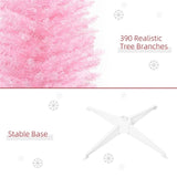 6 foot pink Christmas tree with bracket 49557255