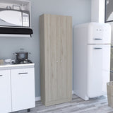 Multistorage Pantry Cabinet, Five Shelves, Double Door Cabinet -Light Gray B20092099