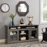 Retro TV Stand for 65'' TV, TV Console Cabinet with Storage, Open Shelves Entertainment Center for W2275P210033