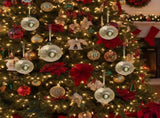 6PCS Set Christmas Ball Ornaments 3.9" Glass Hanging Balls for Tree Decor Holiday Party Set FBA 95151173