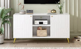 U-Can Modern TV Stand for TVs up to 55 Inches, Entertainment Center Media Console,Adjustable Shelf, N724P198518K