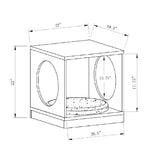 Circle Design Comfortable Pet End Table with Removable Mat in Red Cocoa B107130841