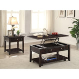 Walnut 1-Shelf End Table B062P153604