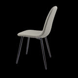 Dinings Set of 4, Modern Accents with Linen Fabric Upholstered Seat, Spoon Shape Kitchen 64149135