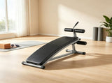 6-Level Adjustable Sit Up Bench, Curved Decline Ab Bench with Reverse Crunch Handle 30811140