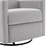 ZNTS Modern Upholstered Rocker Nursery Chair Plush Seating Glider Swivel Recliner Chair, Gray PP297876AAE