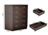 Brown particleboard with a textured melamine finish, 66*40*111cm, 42 drawer cabinet, matte gold 73782149