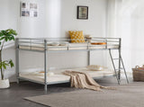 Twin Size Metal Bunk Bed for Kids Teens Adults, Heavy Duty Metal Bunk Bed with Ladder & Full-Length 15768305