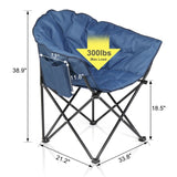 ZNTS Camping Chair Blue Alloy Steel 60160598