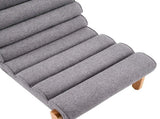 Fluffy Accent Chair Gray with Natural Solid Wood Frame N767P366257G