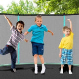 ZNTS 12ft Green Outdoor Toddler Trampoline with Enclosure Safety Net Jumping Fun Trampoline, heavy-duty 31935838