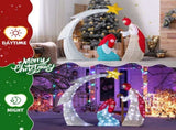 VINGLI 3.7FT Lighted 2D Nativity Scene Outdoor Christmas Decorations, with 170 White LED Lights and 96286424