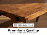 Solid Wood Writing Desk, Home Office Desk for Small Spaces, Mid Century Modern Desks with 2 Drawers 56061304
