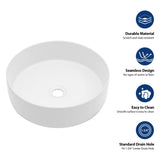 15.75"x15.75" White Ceramic Vessel Bathroom Sink W1243P290622