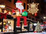 9.5ft Inflatable Sitting Santa Decor - 4 Built-in LED Lights 210T Polyester Quick Inflation Outdoor 69590426
