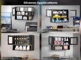 Steel 31.50" 31.50" 11.81" wall cabinet , steel display case, black 60792824