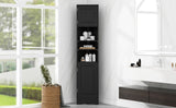 ZNTS Multi-Functional Corner Cabinet Tall Bathroom Storage Cabinet with Two Doors and Adjustable Shelves, WF530911AAB