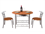Brown Wood Grain PVC Breakfast Table 53152587