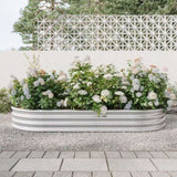 Raised Garden Bed Outdoor, Oval Large Metal Raised Planter Bed for for Plants, Vegetables, and 09888729