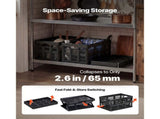 Plastic Collapsible Storage Bins, 45L Set of 3, Stackable Folding Crates with Handles, Supports 33 64472285