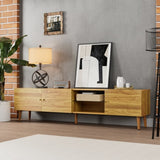 70 Inch Mid Century Modern TV Stand, TV Stand with Storage, Entertainment Center for Living Room W578P143416