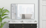 48"x32" Oversized Modern Rectangle Bathroom Mirror with Balck Frame Decorative Large Wall Mirrors W708P146108