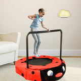 ZNTS XTP003 Assembled children's trampoline happy expression outdoor indoor dual-use ladybug black W171194394