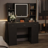 Newly designed smart mirror table with drawers and storage cabinet, table with W1320P147407
