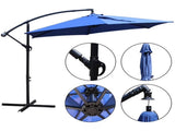 10ft Outdoor Hanging Offset Cantilever Umbrella with Crank - Navy 56102411