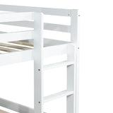 Solid Wooden , Solid Rubber Wooden Twin over Twin Loft Bed with Ladder ,Upper and Bottom Bed W504P191646