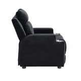 ZNTS Kids Chair, Kids Upholstered Couch with Two Cup Holder, Footrest, Backrest, Toddlers Velvet W2297P155393